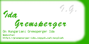 ida gremsperger business card